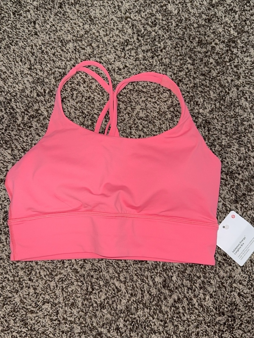 Lululemon energy long line bra. Sakura pink. Size 8.  NWT.
